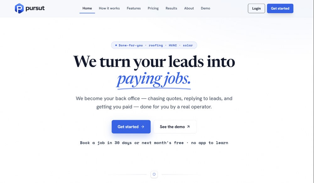 Pursut — marketing website built by Walsh Digital Co.